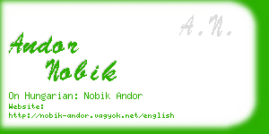 andor nobik business card